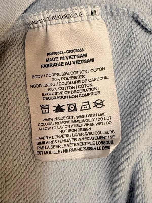 Nike Pale Blue Pullover Hoodie with Swoosh Tag - Image 4