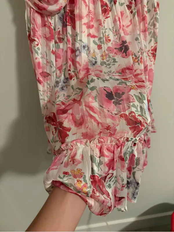 Lulu’s Pink Floral Halter Mini Dress size Medium - Image 5