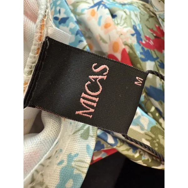 Micas Adorable Floral Print Mini Dress Adjustable Straps Boho Casual Medium - Image 4