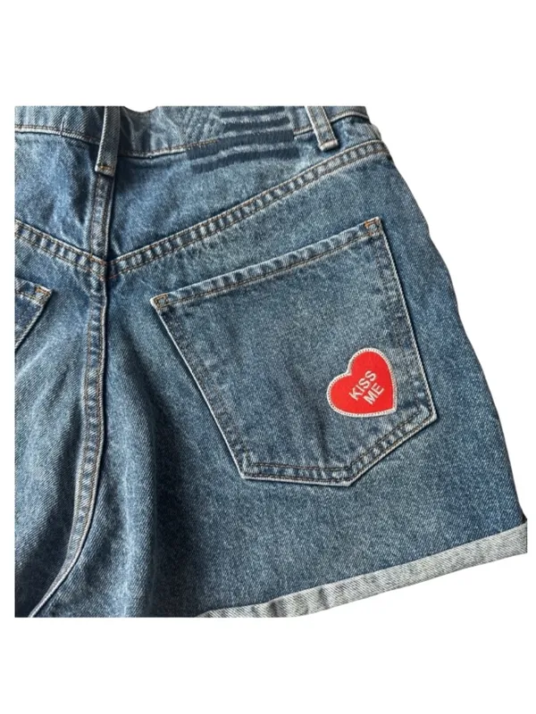 Revice Denim Flower Child Patchwork Shorts - Image 7