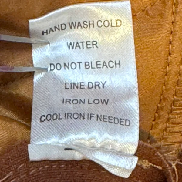 1420 | Hyfve Western Faux Suede Snap‎ Front Shacket Shirt Cognac Brown Womens L - Image 8