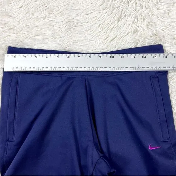 Nike‎ Therma-Fit Women's Blue Straight Leg Sweatpants Fleece Lined Size Small - Image 5