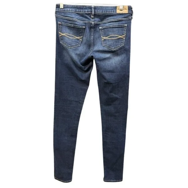 Abercrombie & Fitch Super Skinny Jeans Womens‎ 4L W27 L33 Dark Wash Denim Pants - Image 2