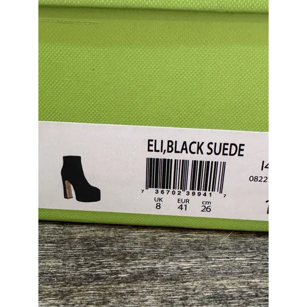 Sam Edelman Eli Platform Ankle Boots Women's Size 10 Black Suede Block Heel - Image 7