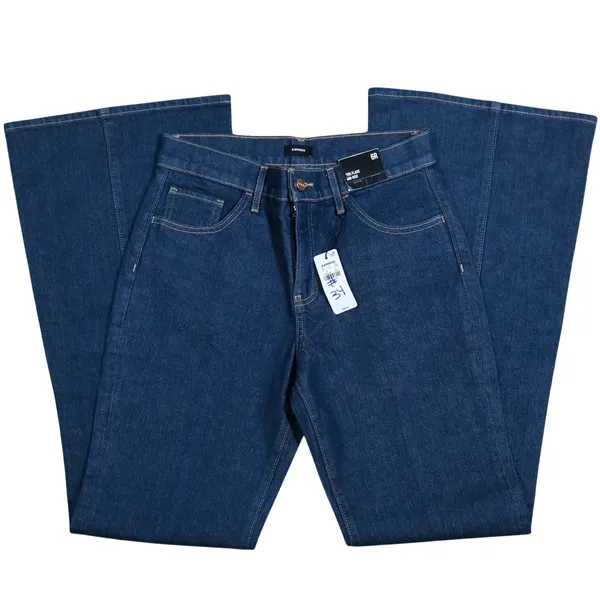 Express 70s Flare Jeans Womens 6R Dark Wash Mid Rise Conscious‎ Edit NWT $98 - Image 2