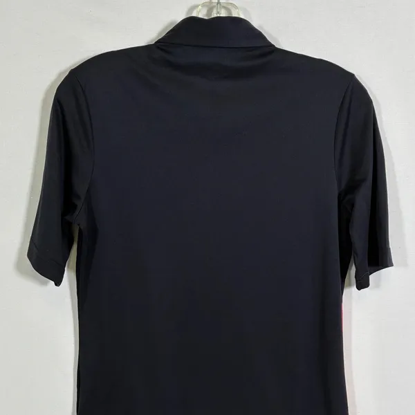 Zyia Active Womens Black Rainbow Stripe Snap Polo Shirt Short Sleeve Small - Image 5
