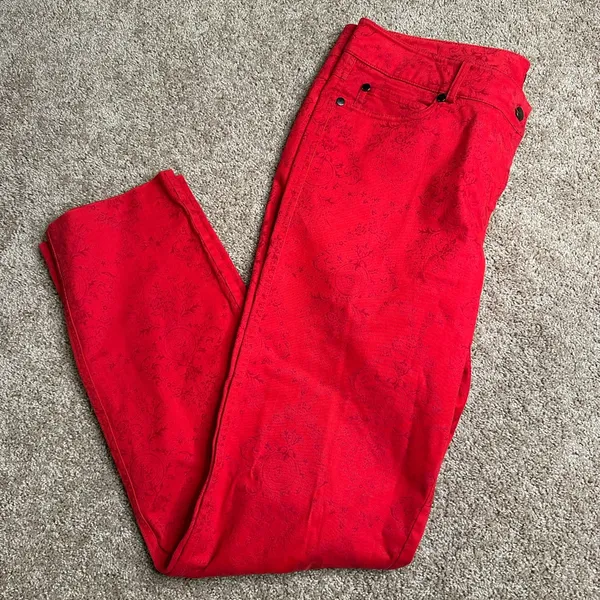 J. McLaughlin Felicity‎ Velveteen Red Jeans - Image 2