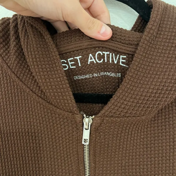 Set Active Waffle Hoodie - Expresso color - Image 2