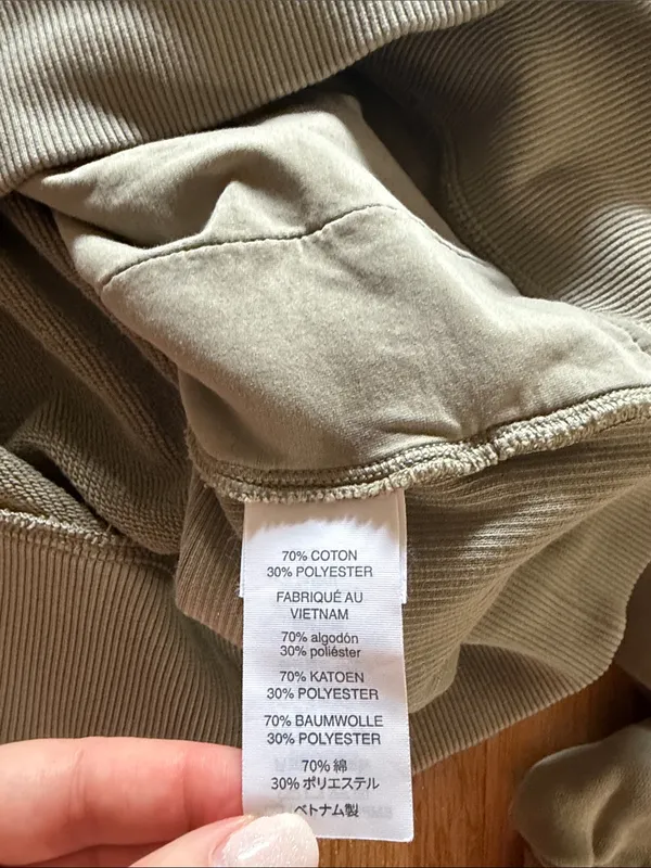 Vuori Sedona Ribbed Half Zip Sweatshirt Metal Olive Sage Sz L - Image 7