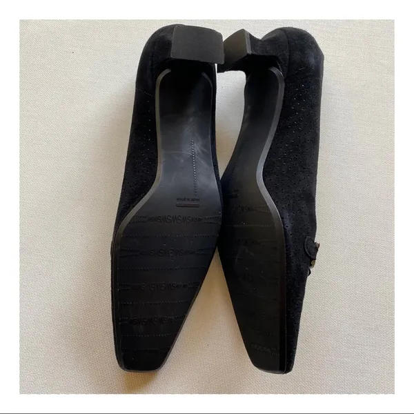 COPY - Stuart Weitzman Perforated Suede Kitten Heels - Image 10