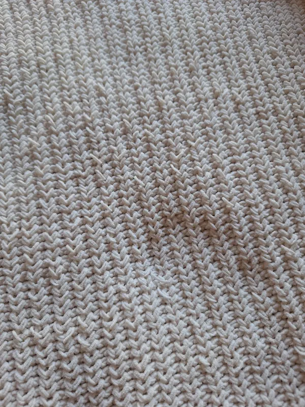 Aerie Cream Chenille Textured Knit Mock Neck Oversized Sweater Size S - Image 9
