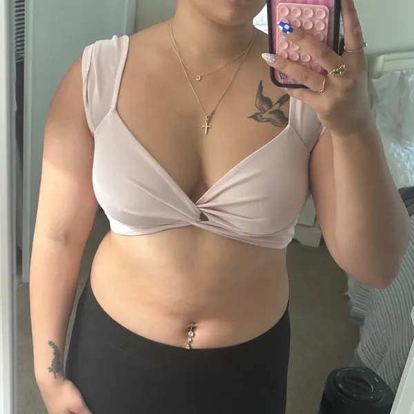 Garage Pink crossover crop top - Image 3