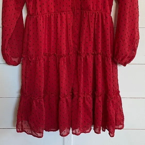 Trixxi Girl Red Black‎ Sheer Dot Party Dress Goth Red Devil Vamp - Juniors XL - Image 8