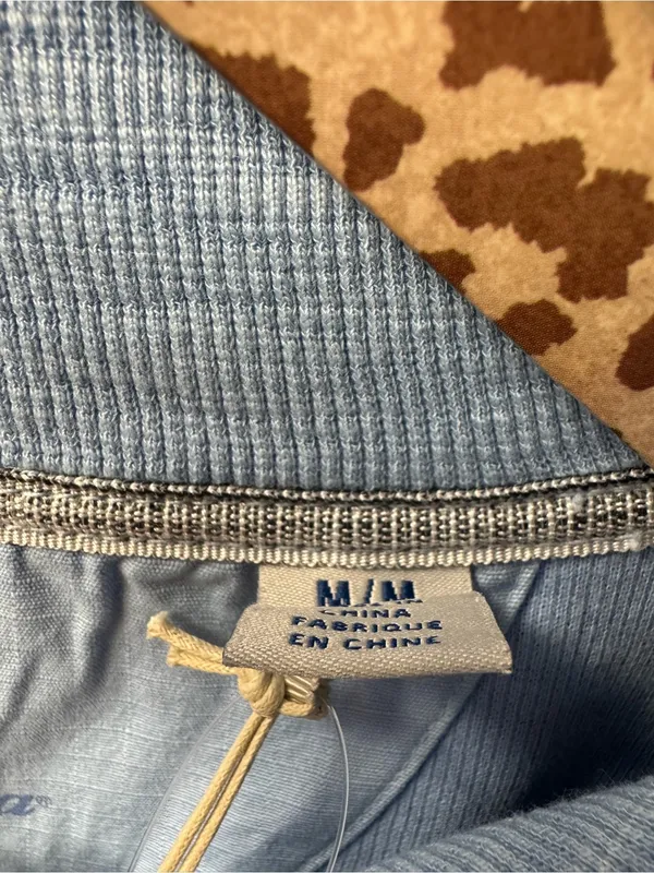 Tommy Bahama Tobago Bay Half 1/2 Zip Sweatshirt Light Sky Blue Medium NEW NWT - Image 7