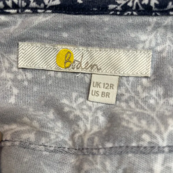 Boden Womens Navy Smocked Detail Jersey Tie Waist Cottagecore Dress Size 8R‎ - Image 7