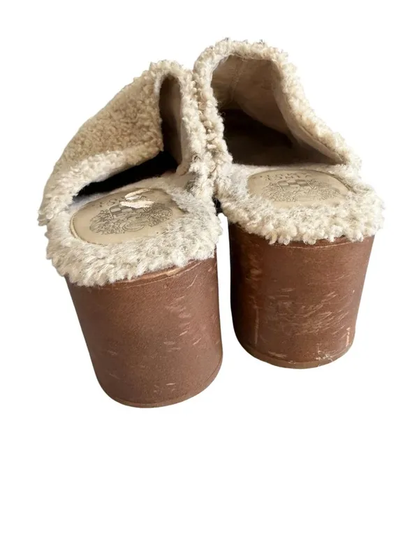 VINCE CAMUTO Rimindel Faux Shearling Clogs Mules Size 8.5 - Image 9
