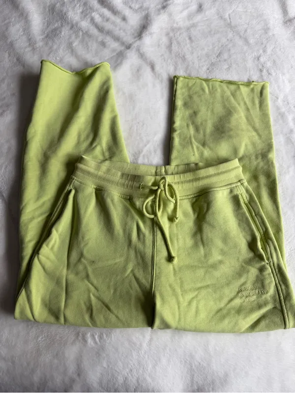 Cream Yoga Phoenix Cropped Straight-Cut Sweatpants Size Small - Image 2