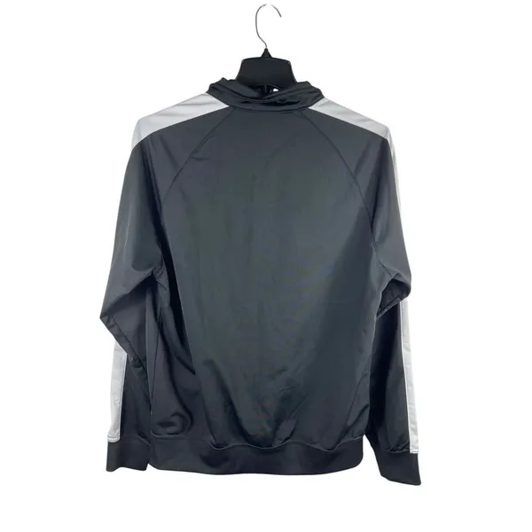 VTG Nike Black White 90s Y2K Track Zip Up Jacket L - Image 2