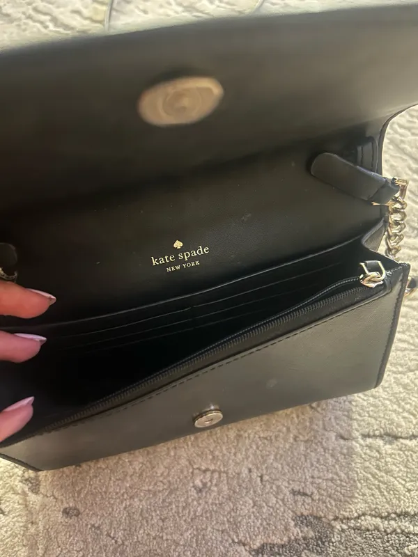 Kate Spade Crossbody Purse Leather Black - Image 2
