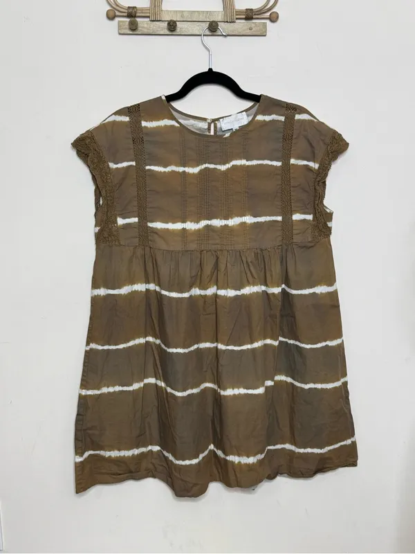 Anthropologie Corey Lynn Calter Brigid Tie-Dye Brown Tunic/ Mini Dress M - Image 3