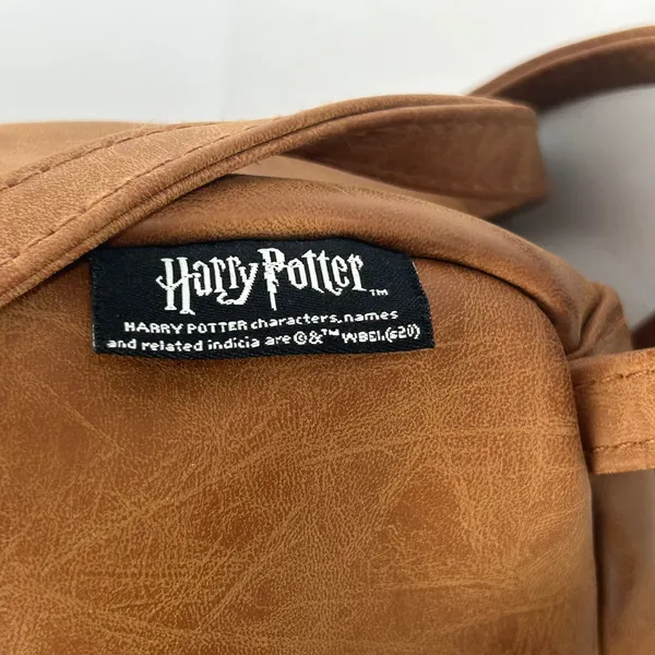 Cotton On‎ Harry Potter Hogwarts Crest Brown Faux Leather Mini Backpack Bag - Image 3
