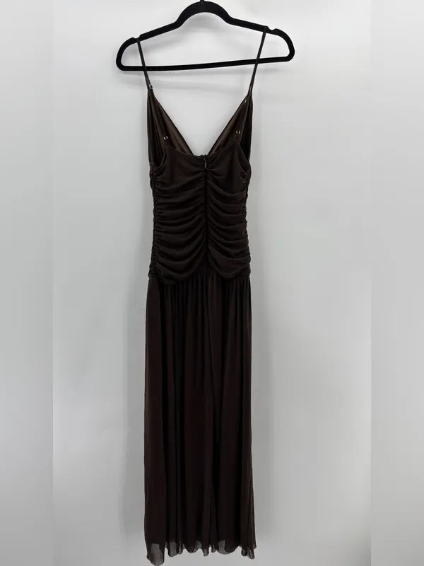 Rare London Mesh Drop Waist Maxi Dress - Image 9