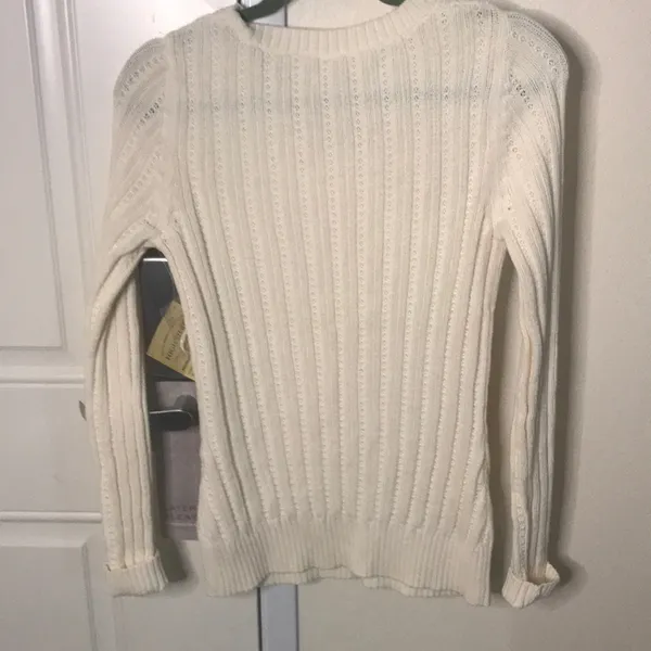 High Sierra cable knit cream light weight sweater M - Image 6