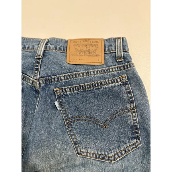 Vintage 90s Levi's 965 Wide Leg Jeans Made in USA Size 5 Long - Image 6