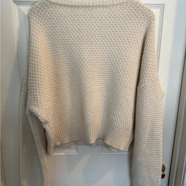 Altar'd State Cream Cable Knit Sweater - Image 6