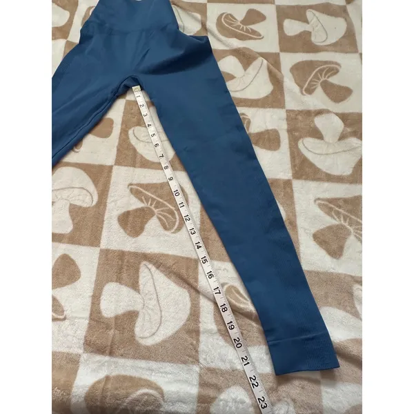 SET Active Leggings High Waisted Athletic Yoga‎ Pants Blue XS - Image 6