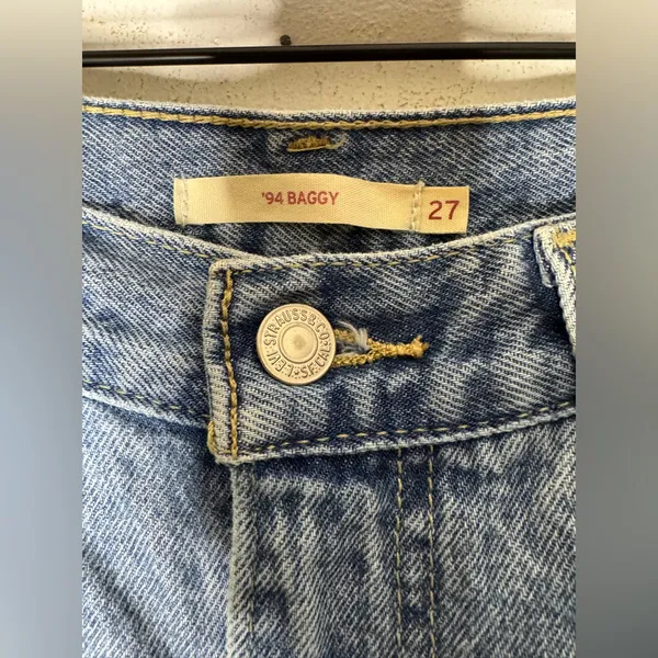Levi’s 94 Baggy Wide Leg Jeans Size 27‎ X 31 Distressed - Image 4