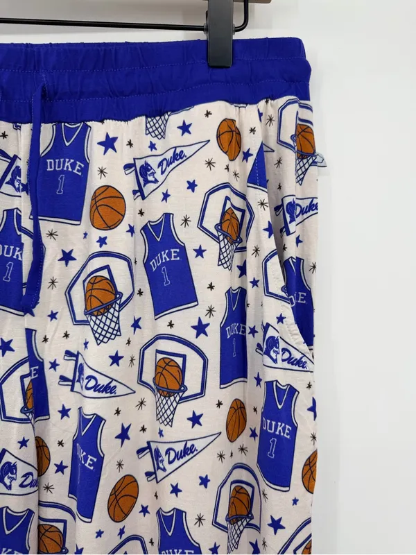 Monkeeroos Duke Blue Devils Basketball Bamboo Pajama Jogger Pants M - Image 5