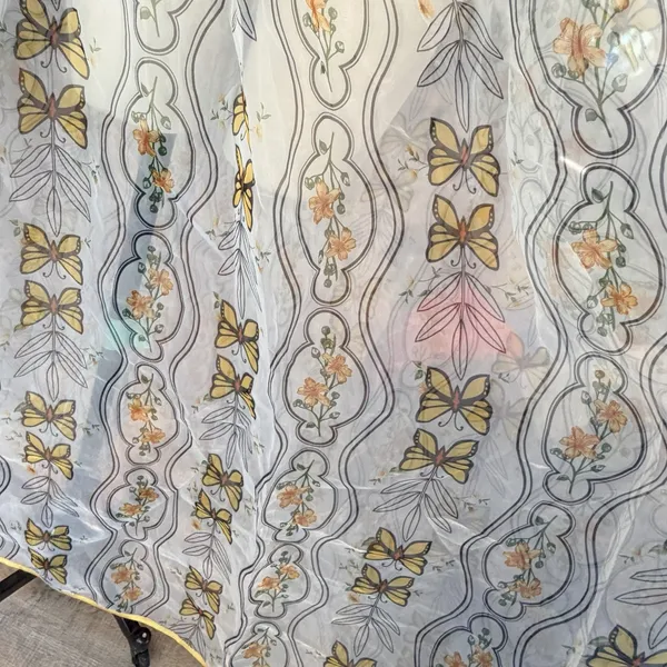 SHEIN Curve 2XL Butterfly Floral Mesh Maxi Skirt Sheer Boho Fairycore Y2K - Image 2