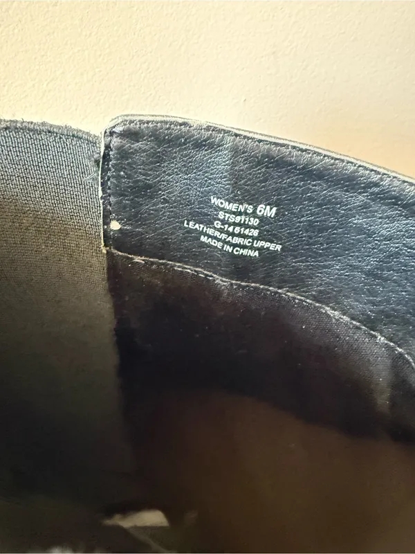 Sperry Black Leather Knee-High Heeled Boots - Image 3