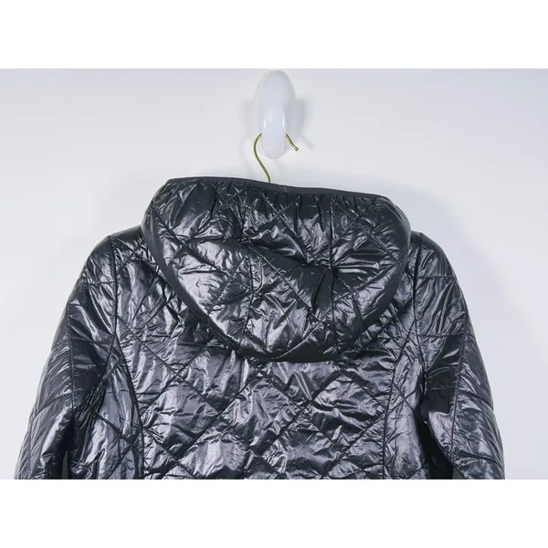 Abercrombie & Fitch Lightweight Hooded Puffer Jacket Womens S Black Packable - Image 6