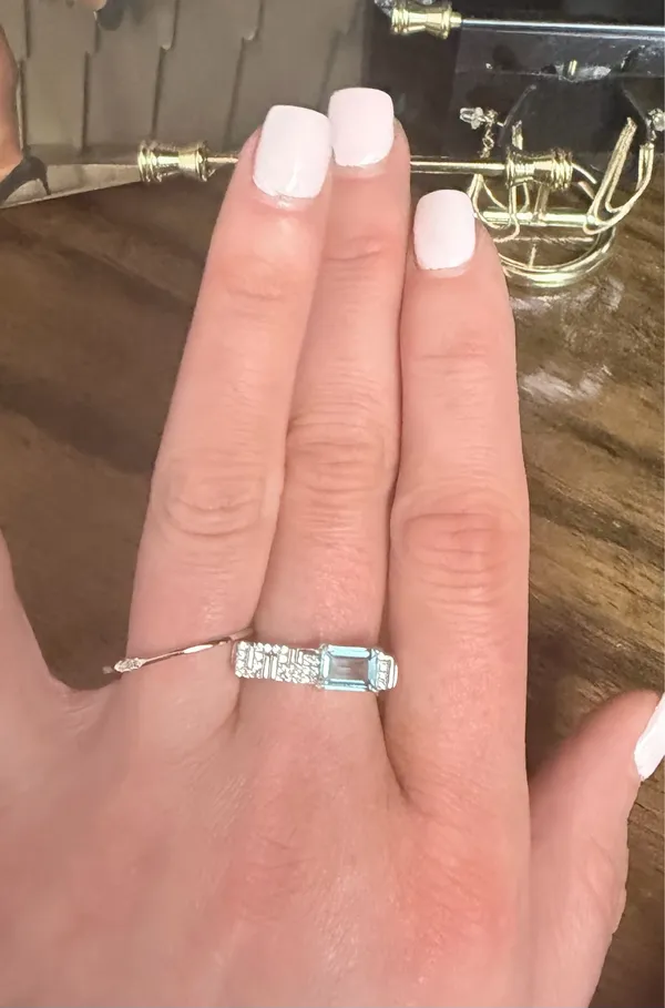 Sterling Silver and crystal ring  - Image 3
