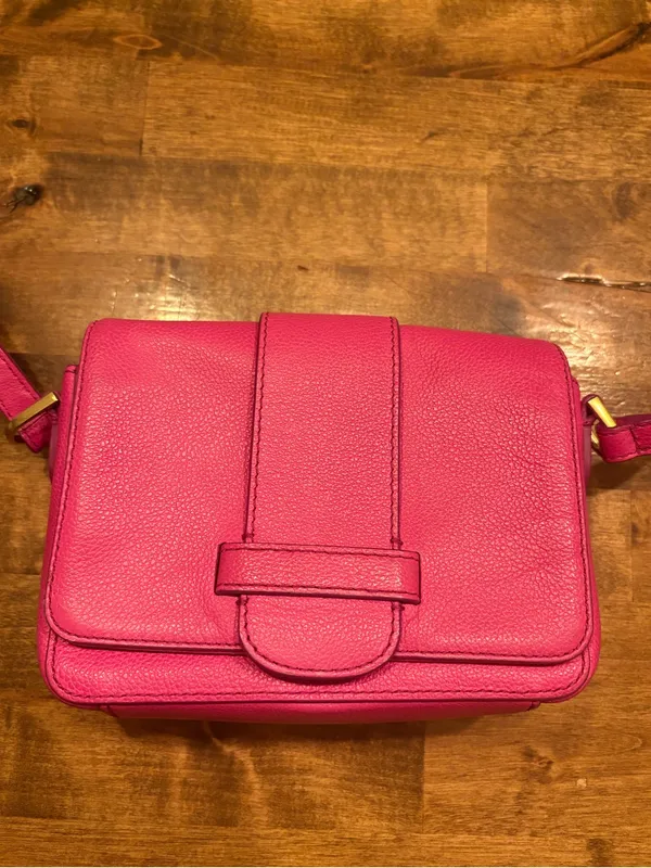 Fossil Taryn pink leather crossbody bag - Image 2