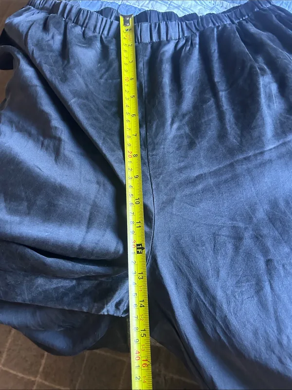 Banana Republic Wide-Leg Satin Women’s Pants in Charcoal Gray | Size XL - Image 8