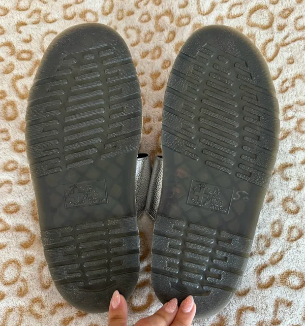 Dr Martens Josef Metallic Leather Slide Sandals Women's Size: 10 - Image 10