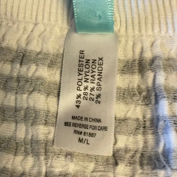 Striped Gray Maxi Dress Size M - Image 7