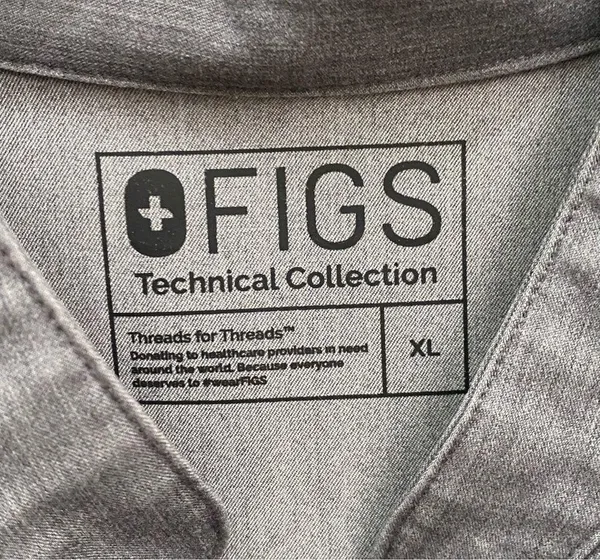 FIGS WXXSW1003 Graphite “Rafaela” Oversized Scrub Top Size XL - Image 13