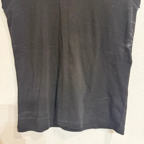 Zara Black Cap Sleeve Muscle Tee Top Sz M - Image 4