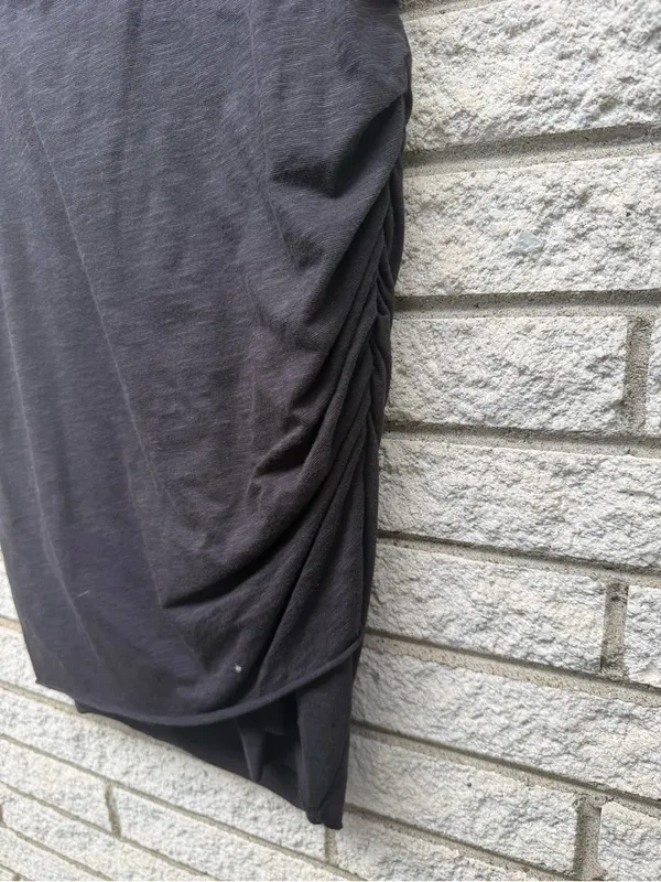 Wasabi + Mint Women’s Black Short Sleeve Ruched Side Dress - Image 3