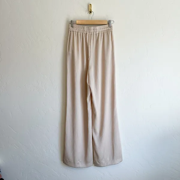 Zara | Wrinkle Satin Effect Double-Breasted Blazer & Wide Leg Pants Set - Image 11