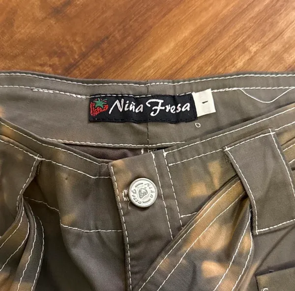 Faux leather flared cargo pants Brown Size 0 - Image 3