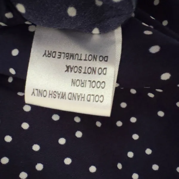 White Fox Polka Dot Mini Dress sleeveless ruffle tie bow back v-neck lightweight - Image 6