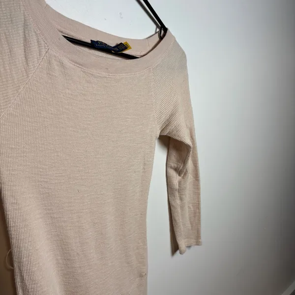 Polo Ralph Lauren Women's Thermal Waffle Knit Long Sleeve Maxi Dress Pink XS - Image 3