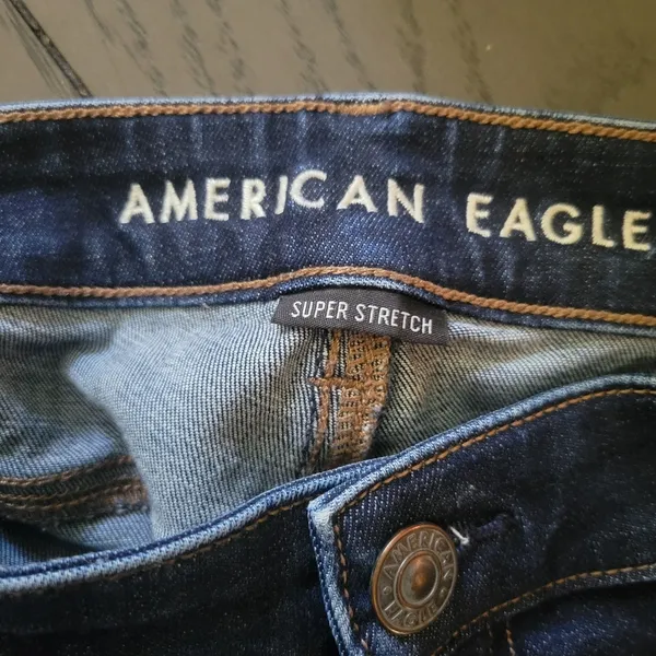 American eagle outfitters wide leg denim jeans women's size 8 - Image 4