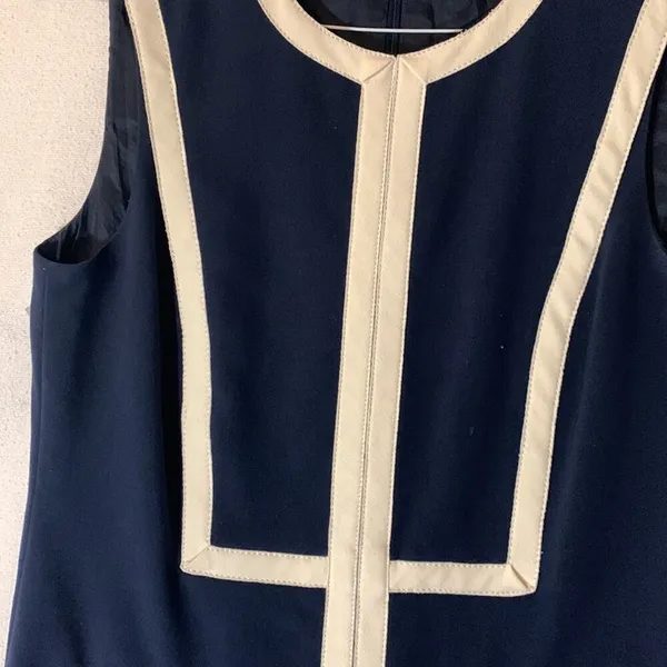 Muse womens 8 medium dress navy business white casual coastal office work - Image 4