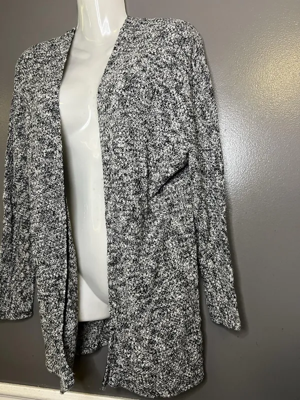 American Eagle Outfitters Cardigan Sweater Womens Small Gray V Neck Open Front - Image 5